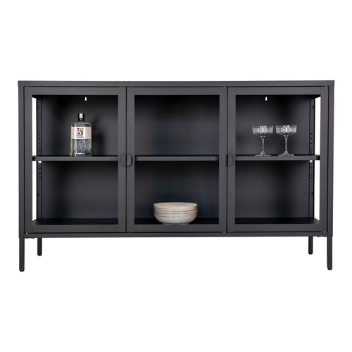Rebellenclub Dressoir Röjan - 140 x 85 cm - Zwart Staal