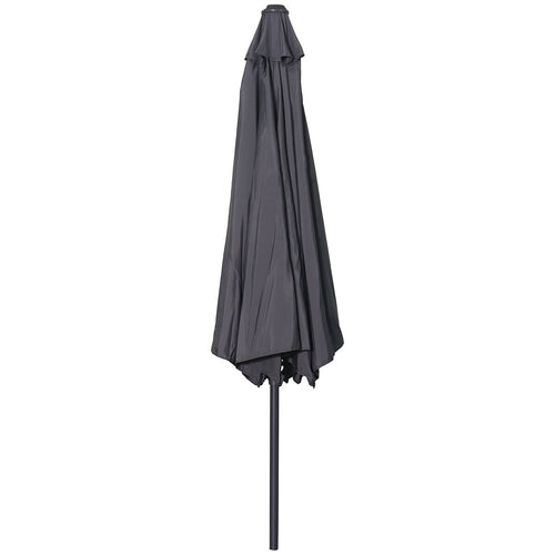 Garden Impressions stokparasol Lotus donker grijs Ø300 cm met Eureka voet en hoes