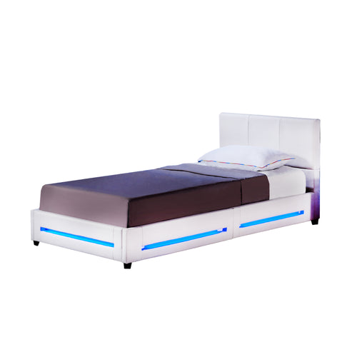 Home Deluxe LED bed ASTEROID Wit 90 x 200 cm