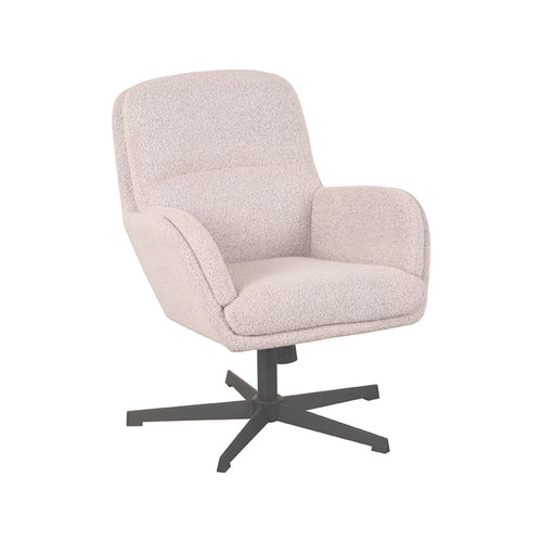 LABEL51 Fauteuil Moss - Naturel Bouclé - Draaibaar - 70x77x90cm