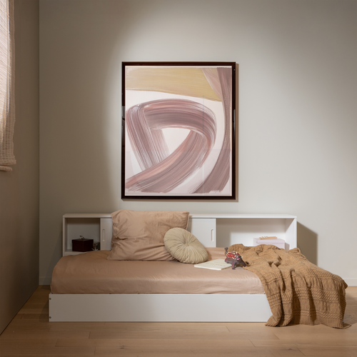 WOOOD bed Carter - Grenenhout - Wit - 90x200