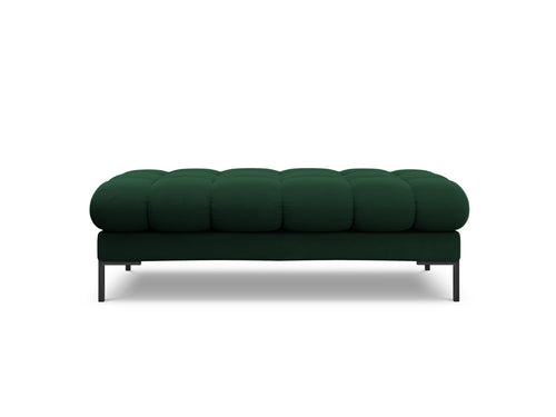 Cosmopolitan Design Bank Bali 2-zits, flueel, flessengroen - 62x133x40cm