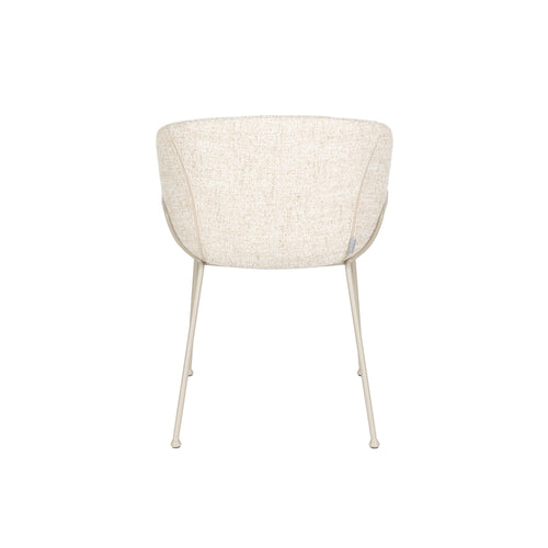 Zuiver Feston Eetkamerstoelen Met Armleuningen Beige - Set van 2