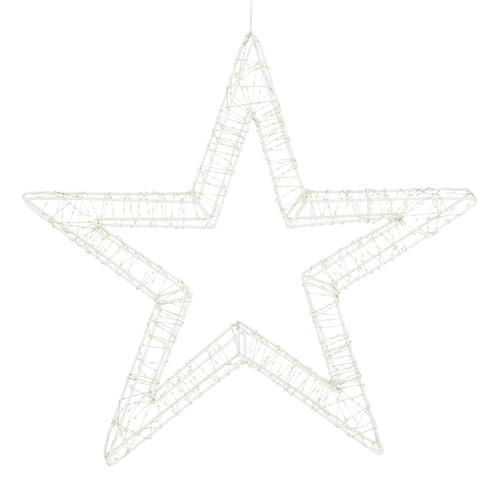 Luca Lighting Ster Hangend met Warm Witte LED Verlichting - Ø56 cm - Metaal - Wit