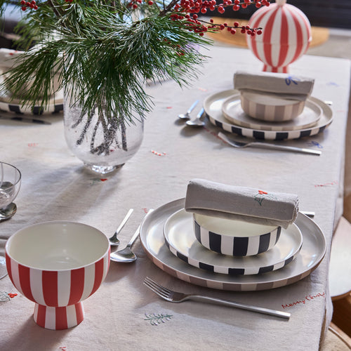 OYOY Kerstservetten set van 4 45 x 45 cm – Beige katoen