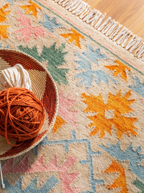 benuta handgeweven kelim Zohra - veelkleurig/beige - 160x230 cm