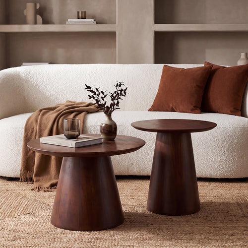 Raw Materials Bullnose  bijzettafel mangohout - Ø 55 cm