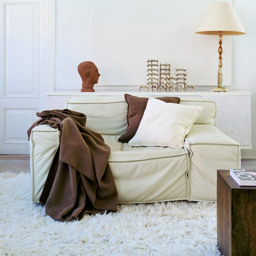 Klippan 100% wollen deken - Boucle -mocca - bruin-  140x200cm - vtwonen shop