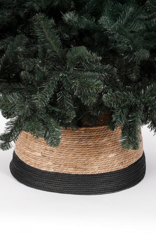 Mica Decorations Kerstboomrok - H26 x Ø58 cm - Zeegras - Zwart - vtwonen shop