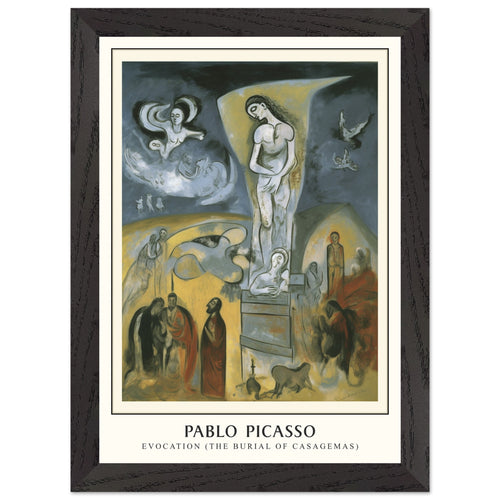 Artfulprints Poster met Lijst Pablo Picasso - Evocation   - A4 21x29.7 cm - Meerkleurig