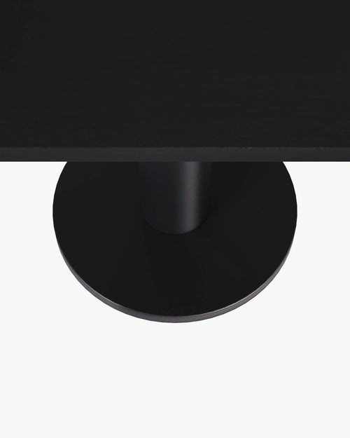 noo.ma Sool Cafétisch 70x70 cm - Black Oak melamine, Vulcano Black stalen onderstel