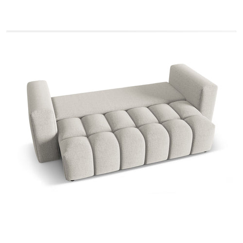 Cosmopolitan Design - Slaapbank met opbergdoos Verona 3-zits, structurele stof beige - 98x252x85cm