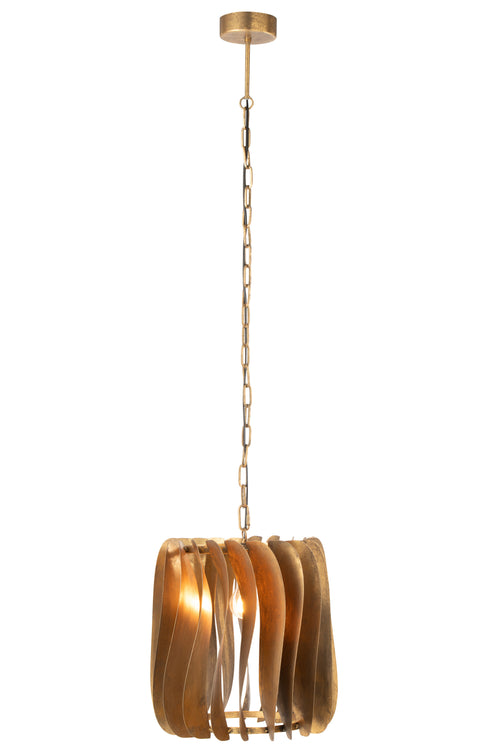 J-Line hanglamp Tina - ijzer - zwart - goud - vtwonen shop
