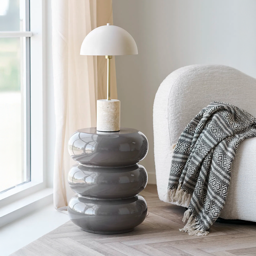 Artichok Lily Marmer Tafellamp Zand - Ø 25 x 45 cm - vtwonen shop