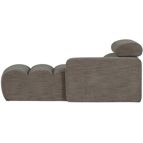 WOOOD chaise longue element arm rechts Novi - Polyester- Grijs Melange - 86x109x173