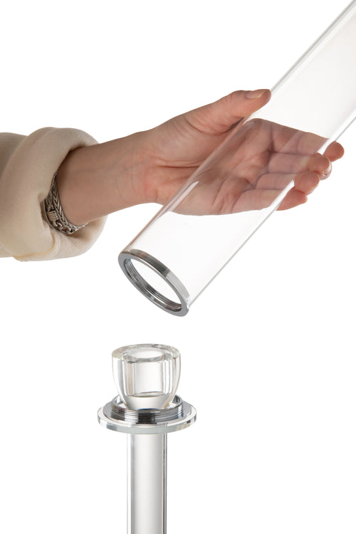 J-Line kaarshouder Moira - glas - transparant - small - vtwonen shop