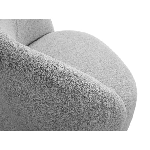 Cosmopolitan Design - Fauteuil Bari structurele stof lichtgrijs gemengd - 72x86x80cm