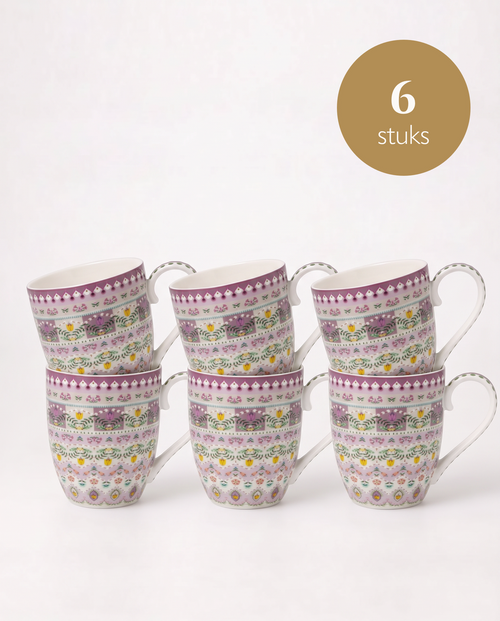 Pip Studio - XL Mokken - Lily & Lotus - Moon Delight Multi - Set van 6