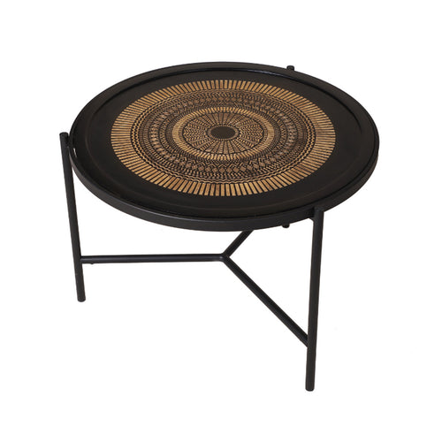 StarFurn Salontafel Mae - Rond Zwart Hout - Set van 2 - vtwonen shop