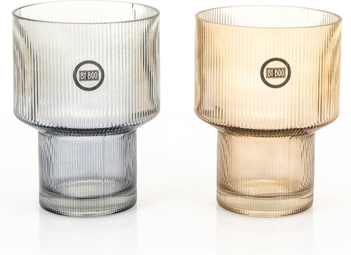 FurniLux Riba 1 vaas - Grey - 15x15x19.5 cm - vtwonen shop