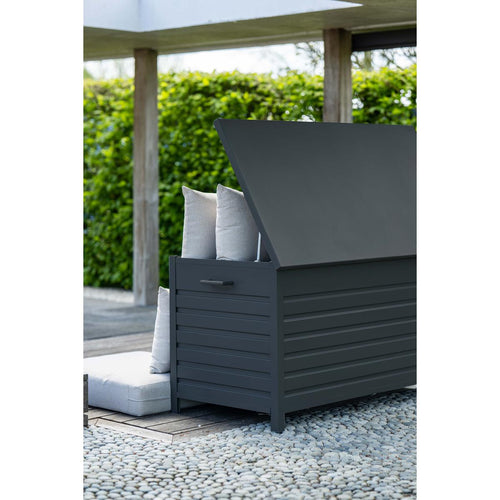 Cambridge kussenbox - aluminium - 155x97xH82,5 cm - carbon black - vtwonen shop