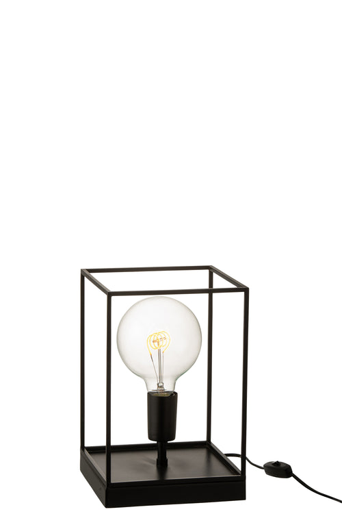 J-Line lamp Rechthoekige Frame - metaal - zwart - small