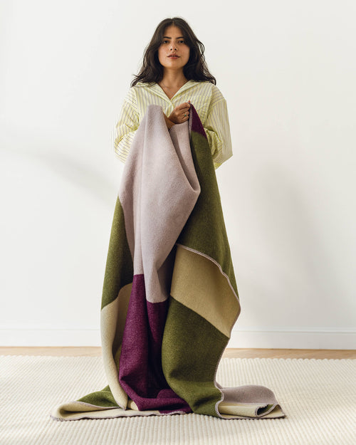 noo.ma HILU Wollen deken - Purple, Lilac & Green