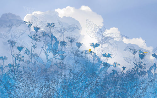 Sanders & Sanders fotobehang blauwe lucht blauw - 400 x 250 cm - 611955