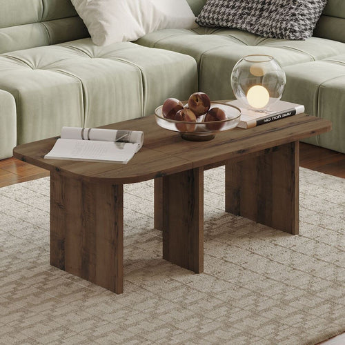 Calicosy - Set van 2 salontafels ADEL - Beige 90x45x35 cm