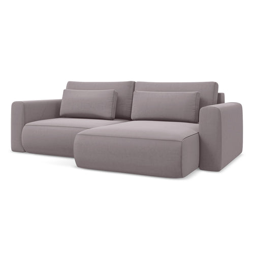 LaMiaSofa hoekbank rechts Perugia - velours - lavendel - 240x149x82