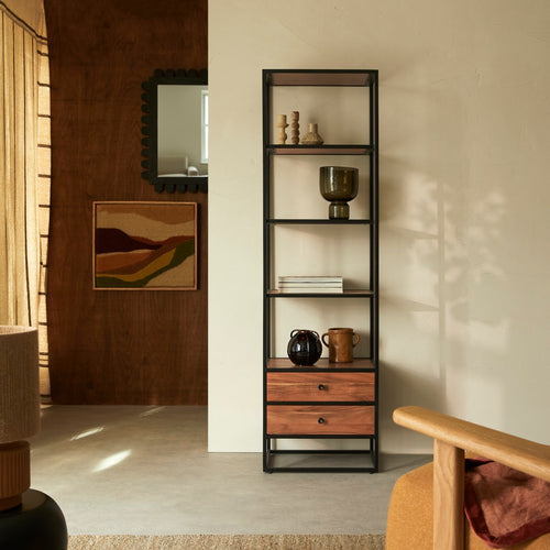 Tikamoon Kolomkast van massief acacia en metaal - Naturel - vtwonen shop