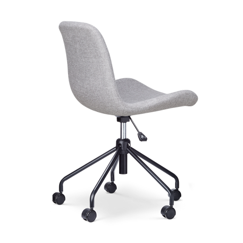 Nolon Nout-Fé Bureaustoelen Set van 2 - Lichtgrijs - Zwart Onderstel