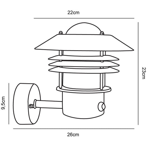 Nordlux Vejers Wandlamp buiten | Sensor | E27 | IP54 | Verzinkt | Seaside - vtwonen shop