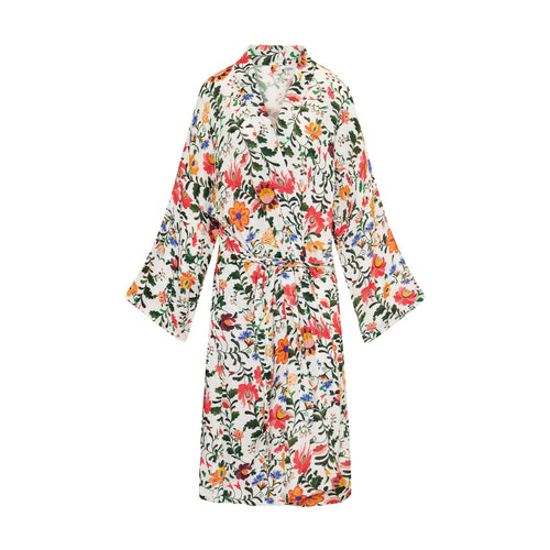 Return to Sender Kimono one size Bed of flowers geprinte katoen mousseline - vtwonen shop