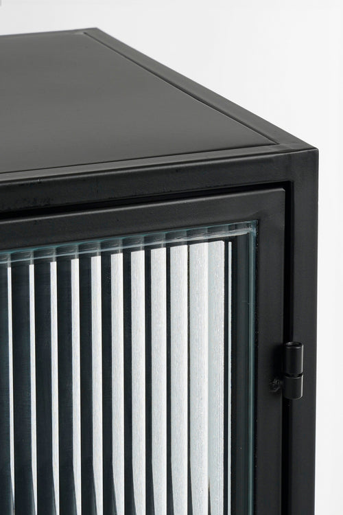 Mica Decorations Clifton Opbergkast met Deuren - L38 x B35 x H90 cm - Metaal - Zwart - vtwonen shop