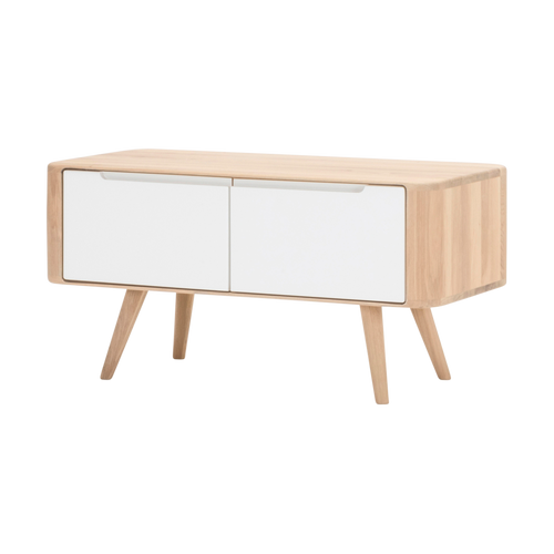 Gazzda Ena storage bench houten opbergbankje whitewash - 90 x 42 cm - vtwonen shop