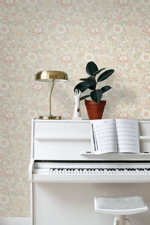 Borastapeter behang bloemen beige - 53 cm x 11.2 m - 660155 - vtwonen shop