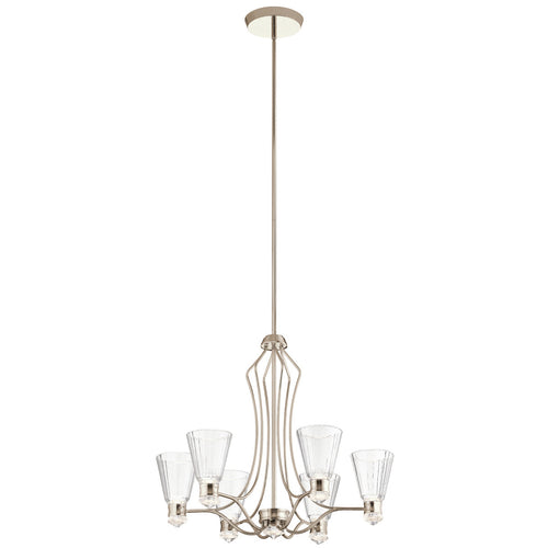 Elstead Kichler Kayva Geïntegreerde LED-plafondlamp met meerdere armen, gepolijst nikkel, 3000K, IP44