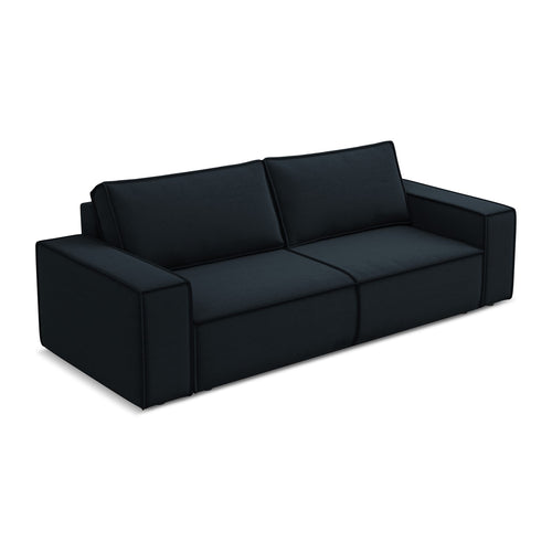 LaMiaSofa 3-zits slaapbank Livorno - velours - koningsblauw - 255x105x85