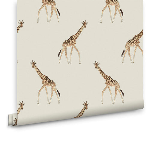 Sophie Allport Vliesbehang Kinderkamer - Giraffe Off White