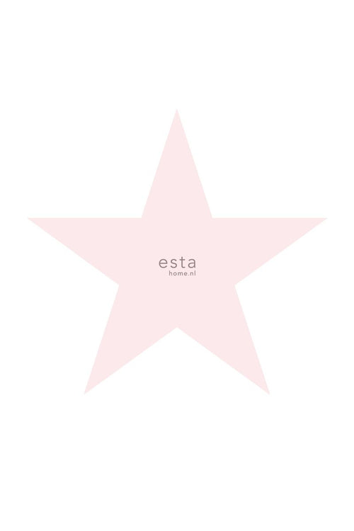 ESTAhome fotobehang grote ster licht roze - 186 x 279 cm - 158851 - vtwonen shop