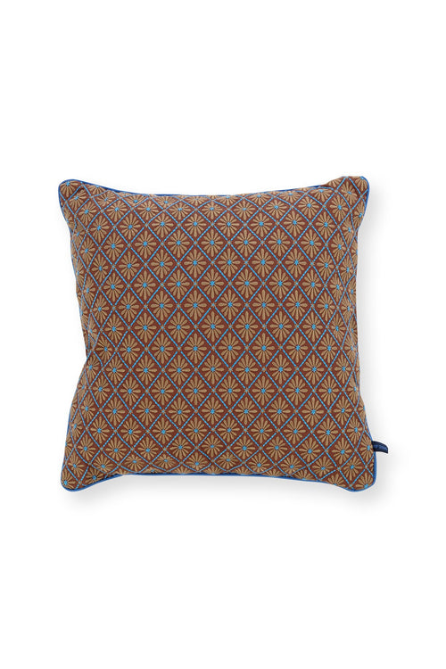 Pip Studio Sierkussen Giyani Embroidery Blauw Polyester 50 x 50 cm