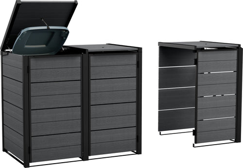 Keter Hide Away Containerberging - 3x 240L - Antraciet - vtwonen shop