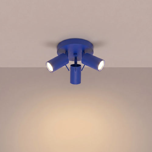 Sollux Lighting Plafondlamp RING 3P ultramarijn - 25,7x25,7x14,5cm