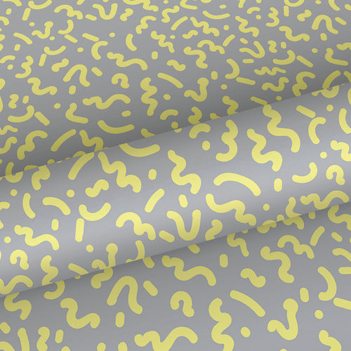 Walls4You behang figuratief motief grijs en geel - 53 cm x 10 m - 640143