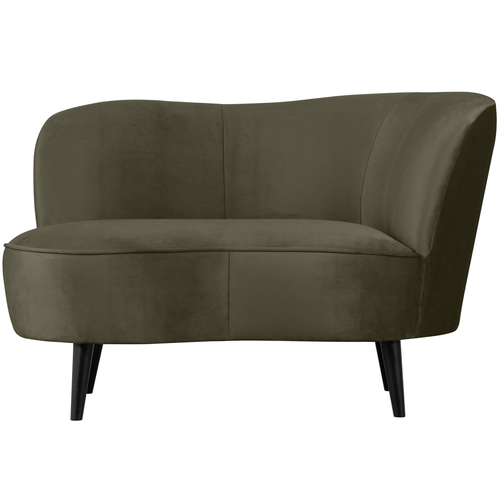 WOOOD lounge fauteuil rechts Sara - Velvet - Warm groen - 71x112x81 - vtwonen shop