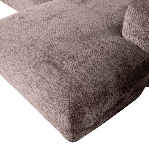 WOOOD chaise longue rechts Cloud - Chenille - Taupe - 80x280x165 cm - vtwonen shop