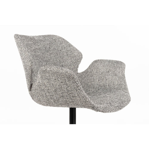 Zuiver Nikki Eetkamerstoelen Met Armleuningen Grijs - Set van 2