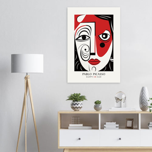 Artfulprints  Pablo Picasso - Happy or sad   poster 30x40 cm - vtwonen shop