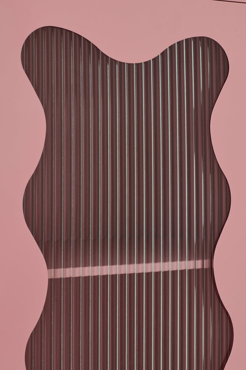 J-Line kast Golf - ijzer/glas - lichtroze
